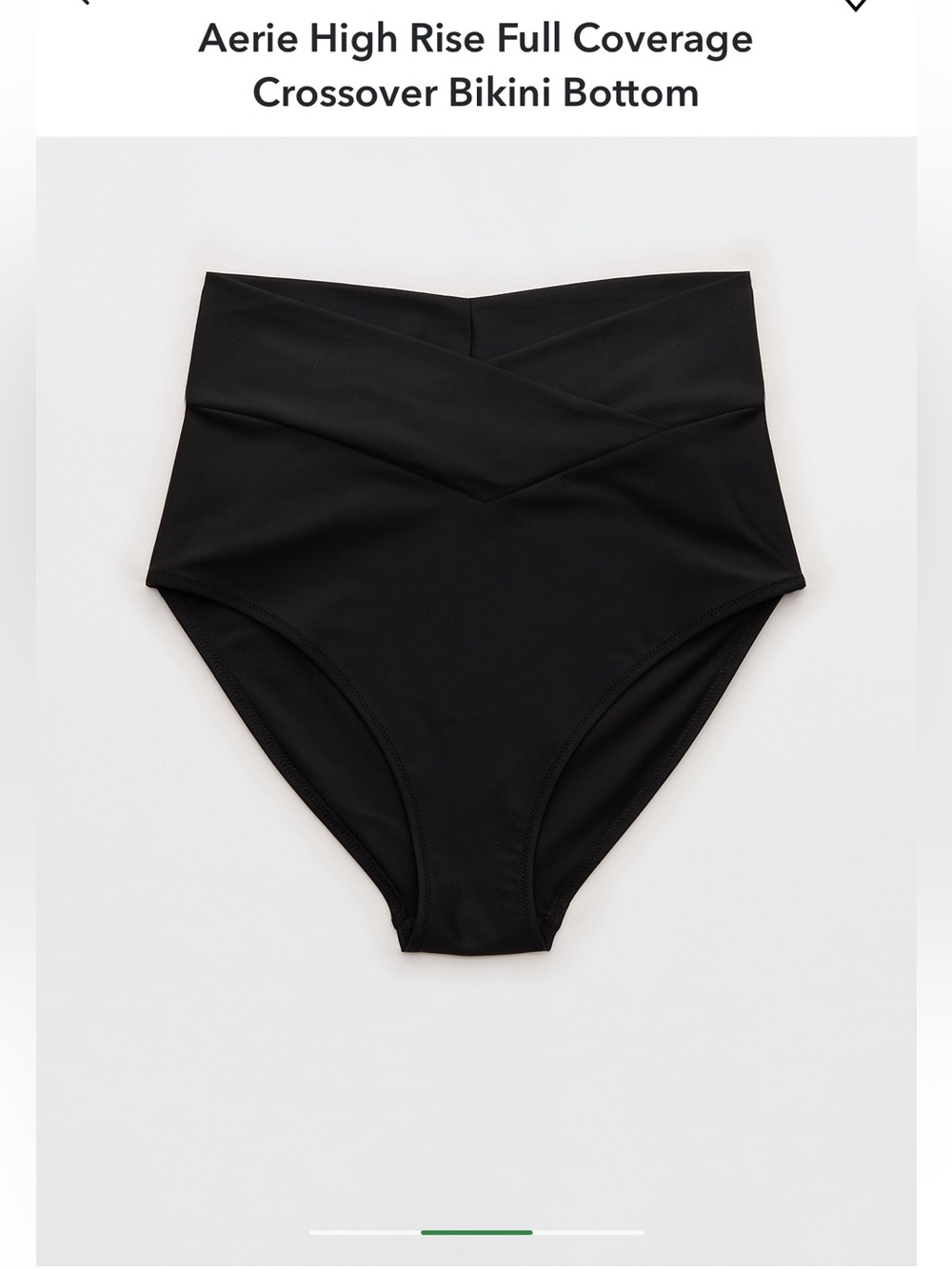 NWT aerie bikini bottom size L-black-high waisted full coverage